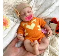 Muñecos Reborn Gemelos de 12 Pulgadas, Cuerpo Completo de Silicona de Platino, Boca Abierta para Alimentar, Anatómicamente Correctos - Regalo para los más Pequeños (Girl*1)
