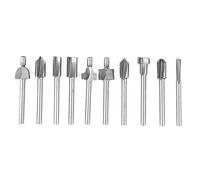 MUNEFE 10Pcs Grinding Milling Cutter, Flush Trim Bit, Tungsten Carbide Burr Set, Suitable for Tasks Including Slotting, Carving, And Polishing