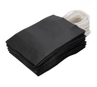 Munefe 25 PCS Kraft Regalos de papel, bolsas de papel con manijas, bolsas de regalos con manijas para fiestas, compras, salidas y otras ocasiones (Black)