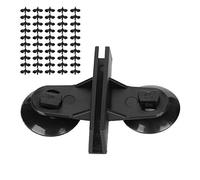 MUNEFE 50Pcs Fish Tank Divider Suction Cup, Aquarium Suction Cups, Plastic Divider Suction Cup, Suitable for Breeding Or Isolated Feeding (Negro)