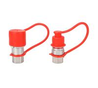 MUNEFE Acopladores rápidos hidráulicos, Acopladores hidráulicos de cara plana NPT, Acoplamientos de conexión rápida NPT con cubiertas para excavadora de alta presión 2 piezas