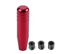 MUNEFE Aluminum Alloy Car Manual Gear Shift Knob, Handle Shifter Lever, Gear Shift Knob Fit Most Automatic Manual Vehicle (13cm) (Red)