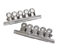 MUNEFE Clip para cuadros, clips de papel para carpetas de Bulldog, suministros de arte de acero inoxidable para tablero de dibujo, papelería para documentos (10 unidades)