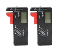 MUNEFE Comprobador de batería, comprobador de batería, comprobador de capacidad, medidor de capacidad, herramienta de visualización digital para 2 A, 3 A, 9 V, 1,5 V (2 unidades)