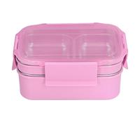 MUNEFE de acero inoxidable, lonchera con aislamiento de doble pared, contenedor para bocadillos para almuerzos al aire libre, ensaladas grandes, algunas nueces y frutas (Rosa)