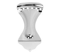 Munefe de de guitarra de 6 cuerdas, portero de puente de guitarra de metal, portero de guitarra eléctrica, adecuado para guitarras eléctricas, bajos, guitarras, etc. (Black) (Silver)