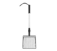 Munefe Extendible Cat Litter Scoop, Cat Scooper de manejo largo extensible, Many Long Metal Chicken Coop Chooper para mascotas gatear (Modelo A 2 Sección Mango)