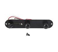 MUNEFE Guitar Control Plate Metal, Loaded Guitar Control Plate for TL Chrome Plated Prewired Circuit Board Replacement Accessories (Black)