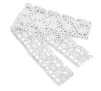 MUNEFE Lace Ribbon, Lace Trim Fabric, Ribbons for Crafts for Weddings, Birthday Parties, And Special Gifts Wrapping (Beige) (White)