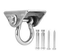 MUNEFE Placa fija de columpio, gancho de suspensión tipo D de acero inoxidable, gancho giratorio silencioso para instalar columpio al aire libres