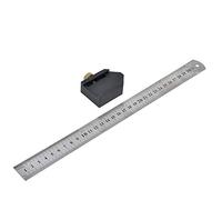 MUNEFE Regla de trazado de línea angular, herramienta de medición manual, regla de acero para carpintería, adecuada para la mayoría de las reglas de acero del mercado