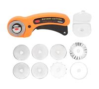 MUNEFE Rotarys Cutter for Fabric, Fabric Cutter Rotarys Tool, Fabric Cutter Set, Suitable for Effortlessly and Efficiently Cutting Various Materials (Cutting knife + 8 blades)