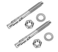 MUNEFE Tornillo de Anclaje de Acero Inoxidable, Anclaje de cuña, Perno de expansión Piton Equipo de Escalada al Aire Libres para fijación 2 Piezas