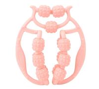 MUNEFE Wheel Muscle Roller, Massage Roller Relax Roller, 15 Wheels Foam Roller Muscle Massager Suitable for Leg Arm Neck Body (Pink)