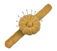 Muñequera con Acerico - Accesorios de Costura,Pequeño Soporte para Alfileres Forma Calabaza - para Estudio en Casa, Clases de Arte, Viajes, Costura Creativa, Bordado y Organización