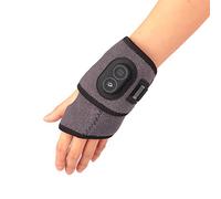 Muñequera con Calefacción Eléctrica, Carga USB, 3 Velocidades, Masaje Ajustable, Alivio del Dolor de Muñeca, Terapia de Calor Húmedo (negro)