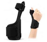 Muñequera con Férula para Pulgar Mano Derecha e Izquierda Inmovilizador de Pulgar Ajustable para Tendinitis Artritis y Alivio del Dolor Soporte Transpirable Negro