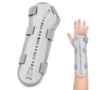 Muñequera con Férula Reforzada para Mano Izquierda Adulto Soporte para Túnel Carpiano y Tendinitis Alivio de Dolores y Esguinces Estabilizador Ajustable Transpirable(Izquierda,S)