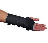 Muñequera de neopreno, de LTG, para tratamiento de dolencias del túnel carpiano, artritis, esguinces y distensiones musculares, negra con bandas grises, talla grande-extragrande