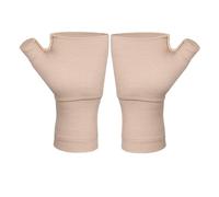 Muñequera de Soporte 1 par de Guantes compresión for Artritis, Funda Soporte for muñeca y Pulgar for Unisex(Beige,S)