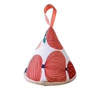 Muñequera Dedo Pulgar Izquierda Lindo Triangular Hot Pot Hat Pot Ear Sets Creative Kitchen Pot Handle Cazuela Esmalte Pot Pot Aislamiento Guantes Hielo Gel Pequeño (Red, One Size)
