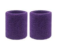 Muñequera Deportiva 2 muñequeras de Toalla for Baloncesto, Tenis, Gimnasio, Deportes, for el Sudor, Voleibol for Hombres y Mujeres(Purple)