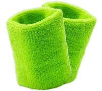 Muñequera Deportiva 2 Piezas Muñequeras Deportivas Coloridas Pulseras de Algodón Sweatband para Hombres y Mujeres Tenis Gimnasia Fútbol Baloncesto,Correr Deportes Atléticos(Verde)
