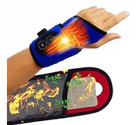 Muñequera eléctrica con calefacción, Almohadilla térmica para la muñeca con 3 ajustes de Temperatura y 6 Engranajes de Masaje con calefacción para la muñeca, para Artritis, tendinitis, Alivio Blue