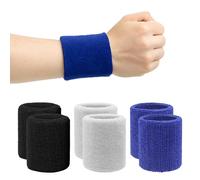 Muñequera - Muñequera Tenis, 6PCS de Muñequeras Sudor y Absorbente para Hombre y Mujer. Diseño Ajustado para Tenis, Fútbol, Bádminton y Carreras. Protección Óptima de Muñeca.