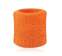 Muñequera Padel 2 muñequeras Deportivas Unisex de algodón Colores, Protectoras for Correr, bádminton, Baloncesto, Banda Tela Rizo for el Sudor(Orange)
