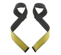 Muñequera para levantamiento de pesas 1 par de correas levantamiento pesas antideslizantes gel sílice, potencia for gimnasio, cinturones entrenamiento fuerza(Yellow)