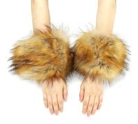 Muñequera peluda, mangas de invierno de felpa suave con ajuste elástico, calentadores de muñeca para comodidad en clima frío, accesorio de de temporada de cola larga | Para, patinaje al