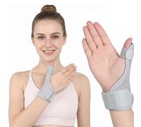 Muñequera Pulgar y Ferula Pulgar para Tunel Carpiano, Soporte Ergonómico para Rizartrosis, Tendinitis de Quervain y Esguince, Estabilizador de Muñeca y Dedo para Hombre y Mujer, Universal, Gris