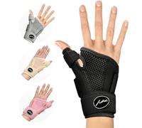 Muñequera Tendinitis Muñeca Desarrollada por Médicos - Férula Dedo Ajustable para Hombre y Mujer, Mano Derecha o Izquierda - Alivio de Tendinitis y Dolor - Manual Sanitario Incluido [Negra]
