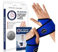 Muñequera Tendinitis Muñeca Desarrollada por Médicos - Muñequera Metacarpiana para Alivio de Lesiones de Muñeca, Tendinitis Pulgar, Síndrome Túnel Carpiano, Lesiones Ligamentos [Par, Azul]