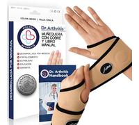 Muñequera Tendinitis Muñeca Desarrollada por Médicos - Muñequera Metacarpiana para Alivio de Lesiones de Muñeca, Tendinitis Pulgar, Síndrome Túnel Carpiano, Lesiones Ligamentos [Par, Beige]