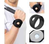 Muñequera TFCC para el alivio del dolor cubital y muñequeras ajustables. Soporte de muñeca con almohadilla de silicona amortiguadora | Muñequera universal negra para desgarros, tendinitis y lesiones p