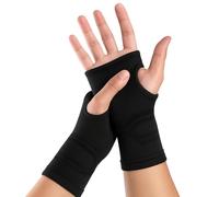 Muñequera Túnel Carpiano Desarrollada por Médicos - Muñequera Pulgar con Protector Palma Mano de Gel para Mayor Comodidad y Sujeción - Alivia Dolor Articular, Mejora RSI [Color Negro, Talla S]