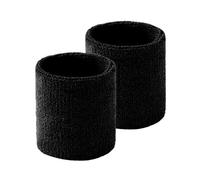Muñequera Universal Muñequeras Deportivas de Toalla 8x10CM, Bandas for el Sudor for Tenis, muñequera for Baloncesto, Voleibol, Padel, muñequeras(Black-1pair)