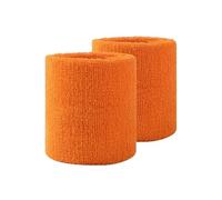 Muñequera Universal Muñequeras Deportivas de Toalla 8x10CM, Bandas for el Sudor for Tenis, muñequera for Baloncesto, Voleibol, Padel, muñequeras(Orange-1pair)