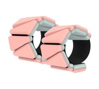Muñequeras Con Peso Pulsera de silicona bicolor con soporte for pesas, for entrenamiento de fuerza en el tobillo y la muñeca, equipo invisible for fitness portátil.(Meat pink)