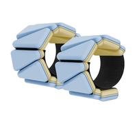 Muñequeras Con Peso Pulsera de silicona bicolor con soporte for pesas, for entrenamiento de fuerza en el tobillo y la muñeca, equipo invisible for fitness portátil.(Blue Yellow)