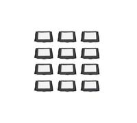 Muñequeras de Juego de Fútbol Libro de Jugadas de PVC con Triple Ventana para Fútbol Béisbol Softbol 6 Unidades Negro (Grande 11,5 cm/4,5 Pulgadas 12PCS)