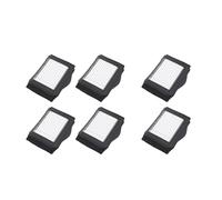 Muñequeras de Juego de Fútbol Libro de Jugadas de PVC con Triple Ventana para Fútbol Béisbol Softbol 6 Unidades Negro (Grande 11,5 cm/4,5 Pulgadas 6PCS)