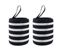 Muñequeras de levantamiento de pesas para hombres y mujeres, muñequeras resistentes para el pulgar, entrenamiento de fuerza, levantamiento de potencia, culturismo (blanco)