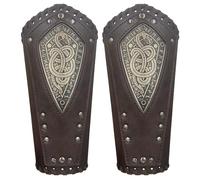 Muñequeras de poliuretano de Medieval Renaissances, comodidad y protección para cosplayers y entusiastas del deporte Sumérgete en la historia Brazaletes para juegos de rol, brazaletes medievales PU