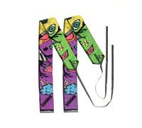 Muñequeras de tela ajustable Banbroken - Verde/Amarillo/Lila