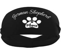 Muñequeras deportivas con diseño de pata de pastor alemán para hombre y mujer, muñequeras y diademas elásticas antideslizantes para baloncesto, tenis, entrenamiento, gimnasio y yoga. Absorbentes y tra
