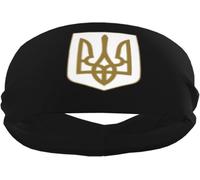 Muñequeras deportivas con el Escudo de Armas de Ucrania para hombre y mujer, muñequeras y diademas elásticas antideslizantes para baloncesto, tenis, entrenamiento, gimnasio y yoga. Absorbentes y trans