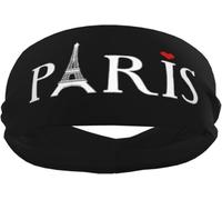 Muñequeras deportivas con la Torre Eiffel de París para hombre y mujer, muñequeras y diademas elásticas antideslizantes para baloncesto, tenis, entrenamiento, gimnasio y yoga. Absorbentes y transpirab